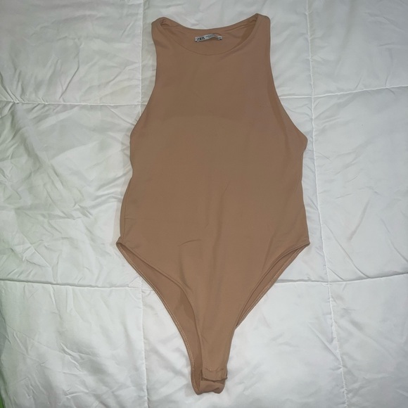 Zara Tops - Nude Halterneck Body Suit
